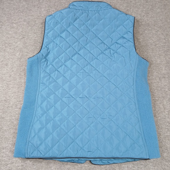 Jones New York Signature Women's Size Small Blue Quilted Full Zip Vest - Picture 2 of 8